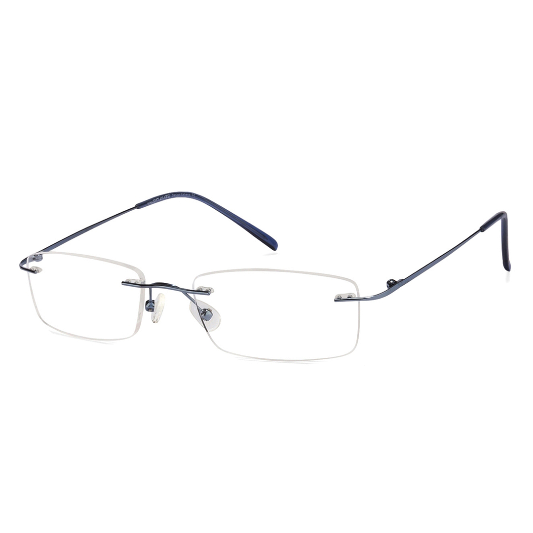 Vincent Chase Online Sky Blue Rimless Rectangle right side