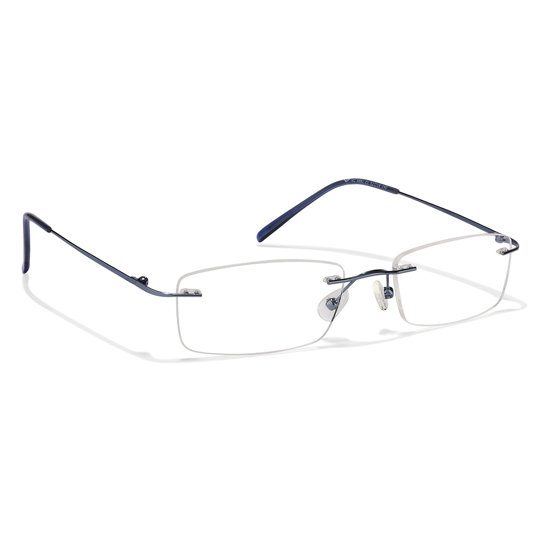 Vincent Chase Online Sky Blue Rimless Rectangle right side