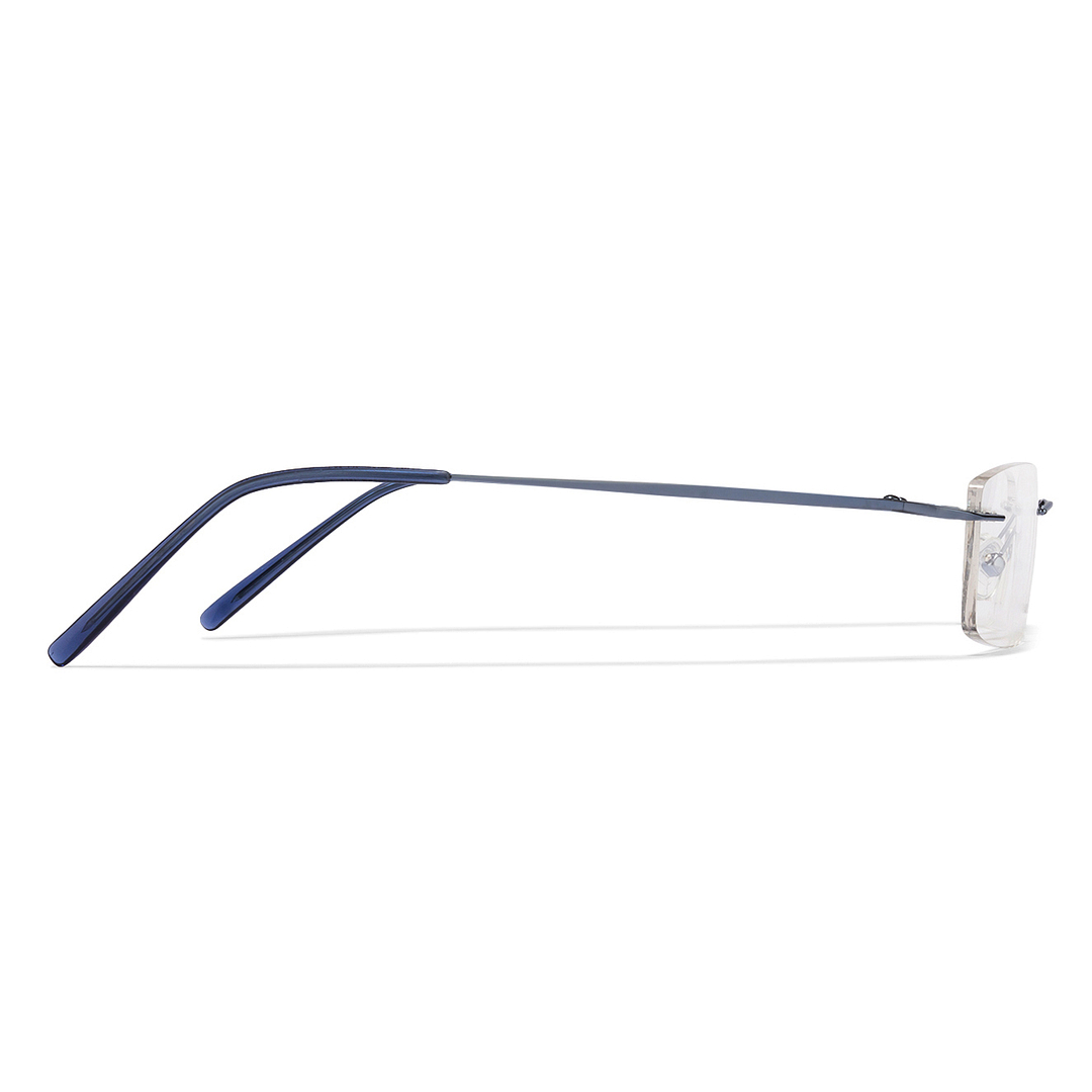 Vincent Chase Online Sky Blue Rimless Rectangle right side