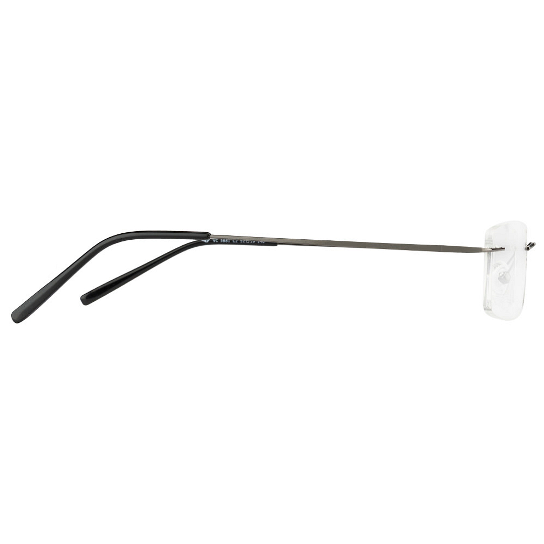 Vincent Chase Online Mid Gunmetal Rimless Rectangle right side