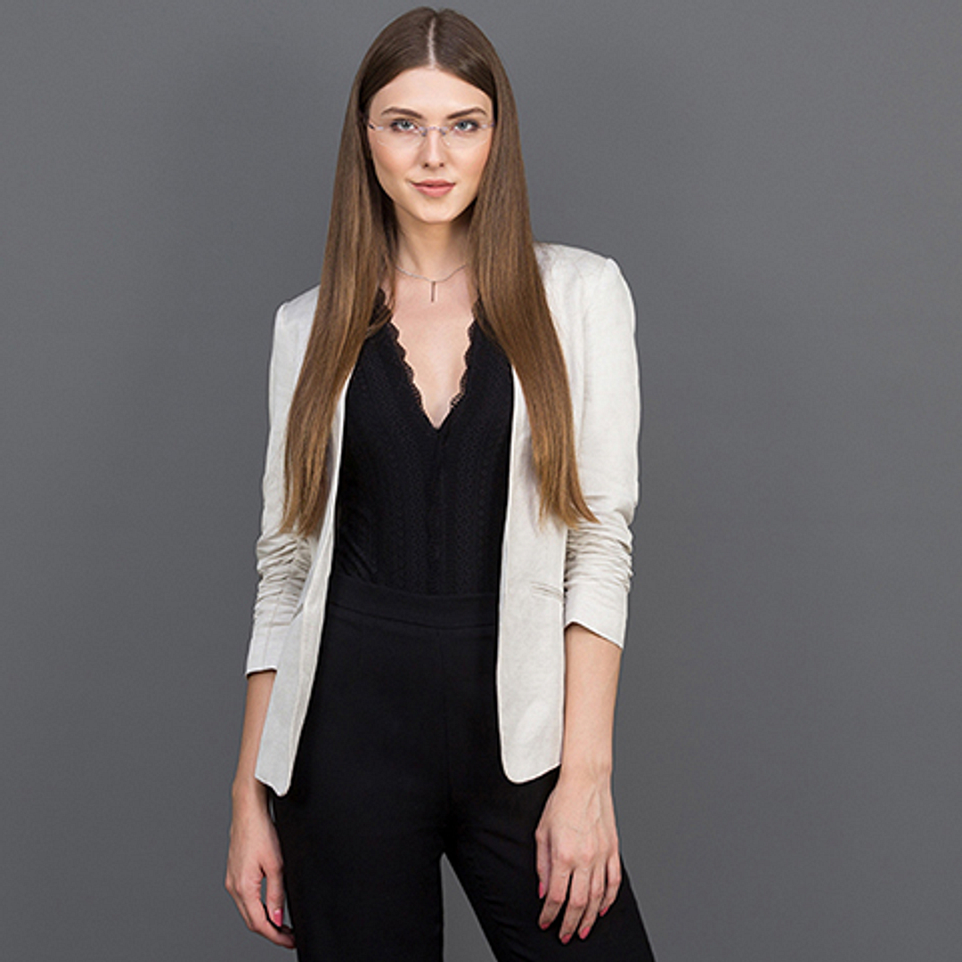 Vincent Chase Online Purple Rimless Rectangle right side