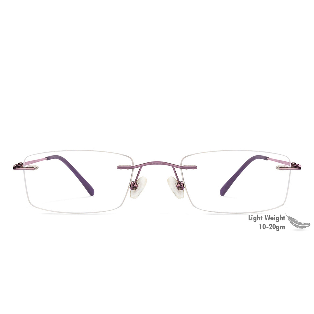 Vincent Chase Online Purple Rimless Rectangle left side
