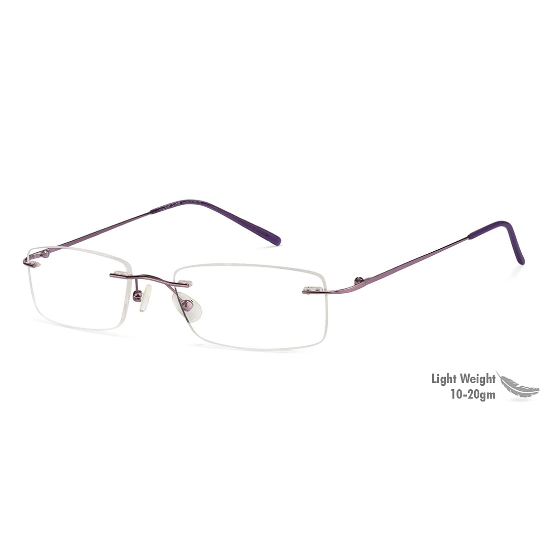 Vincent Chase Online Purple Rimless Rectangle right side