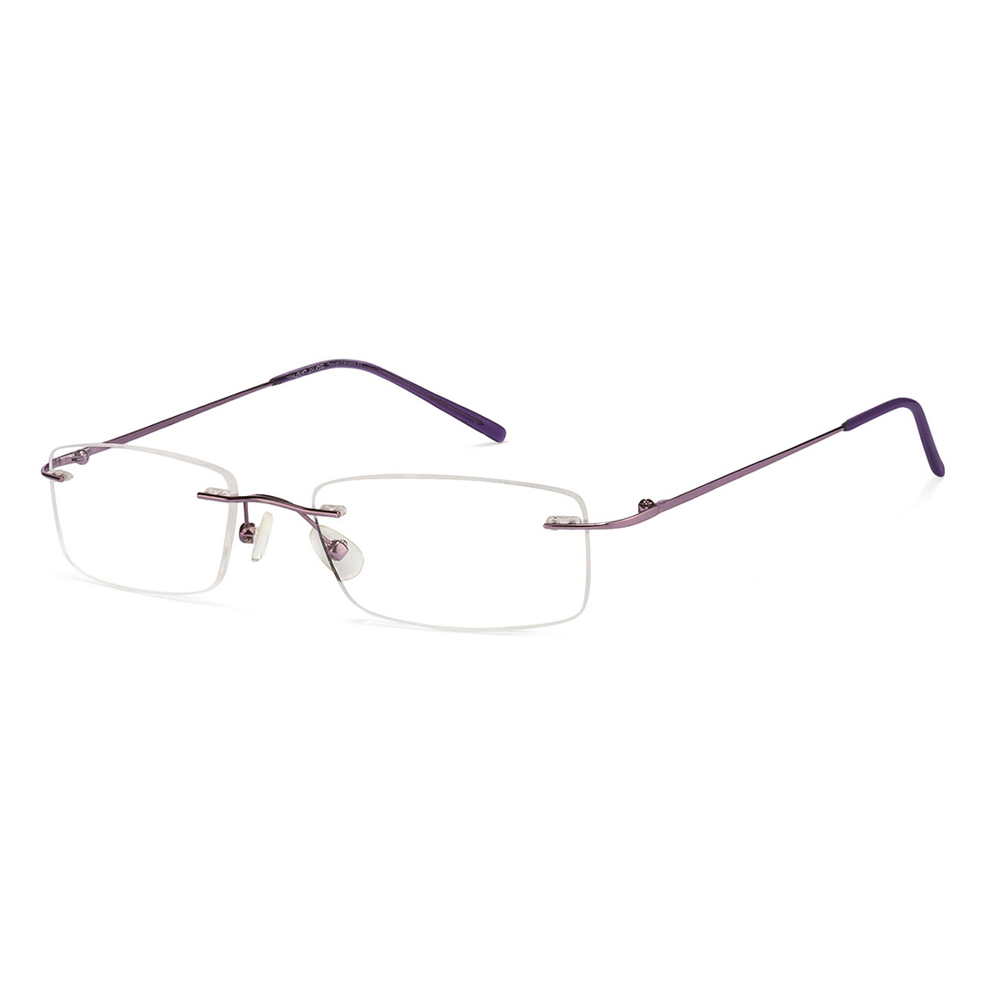 Vincent Chase Online Purple Rimless Rectangle left side