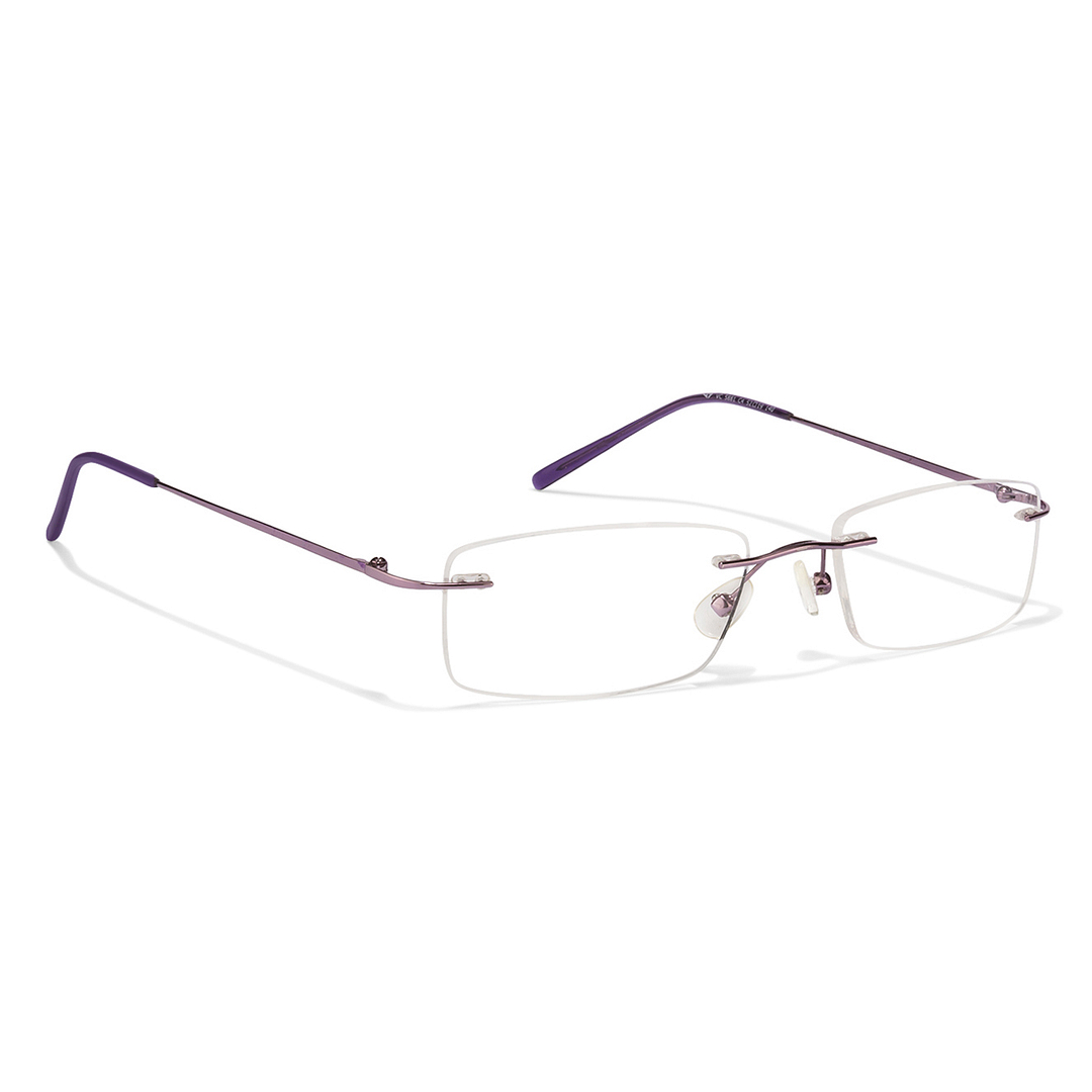 Vincent Chase Online Purple Rimless Rectangle left side