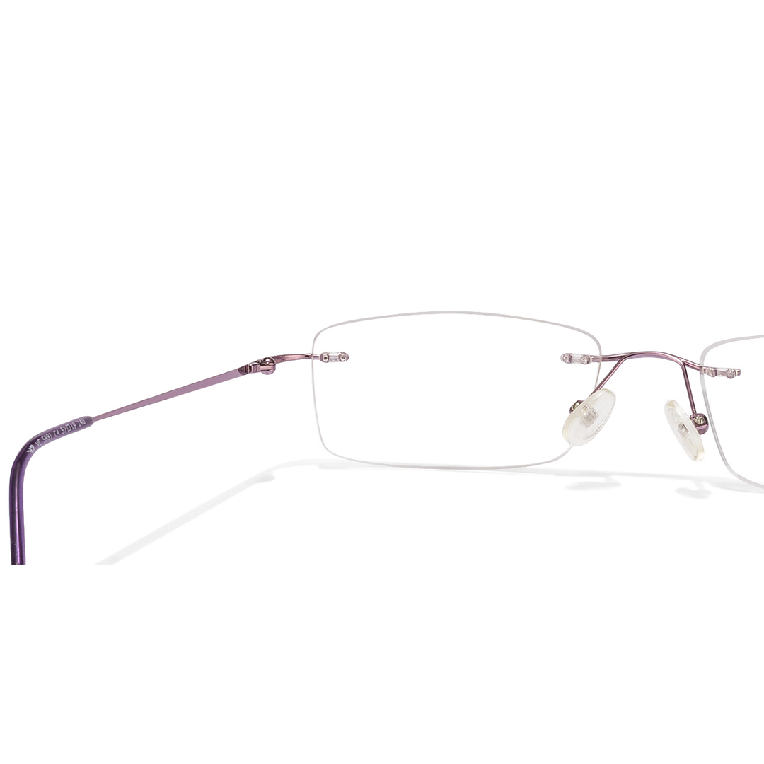 Vincent Chase Online Purple Rimless Rectangle left side
