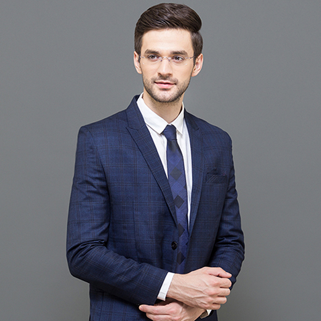 Vincent Chase Online Purple Rimless Rectangle left side