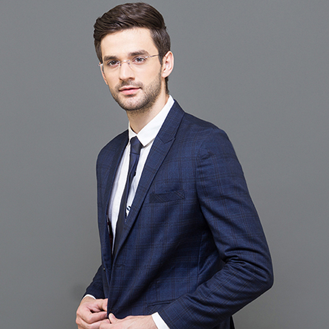 Vincent Chase Online Purple Rimless Rectangle left side