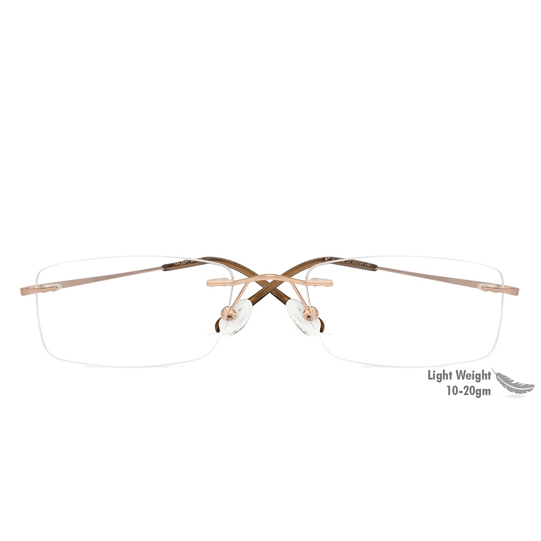 Vincent Chase Online Gold Rimless Rectangle left side