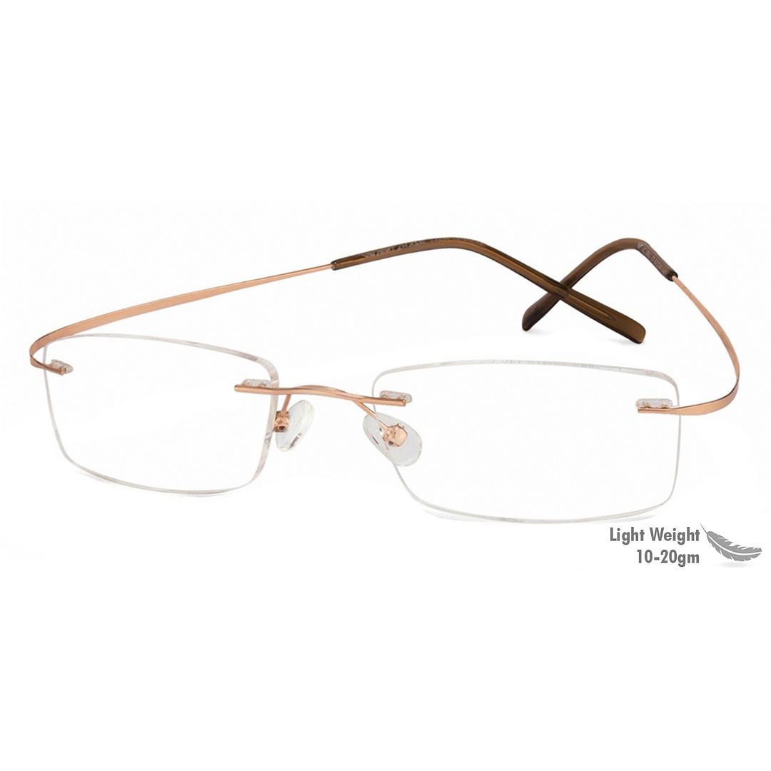 Vincent Chase Online Gold Rimless Rectangle left side