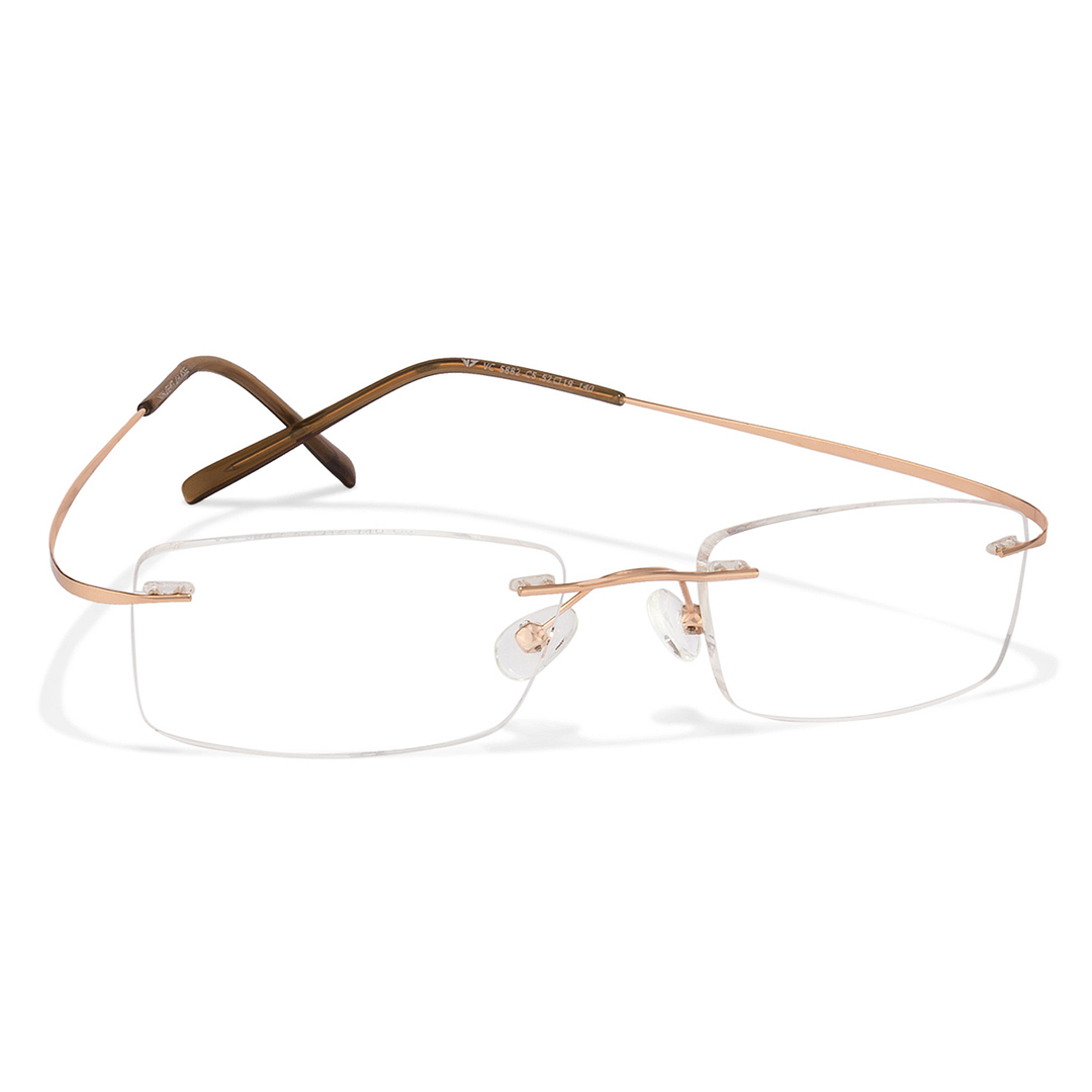 Vincent Chase Online Gold Rimless Rectangle left side