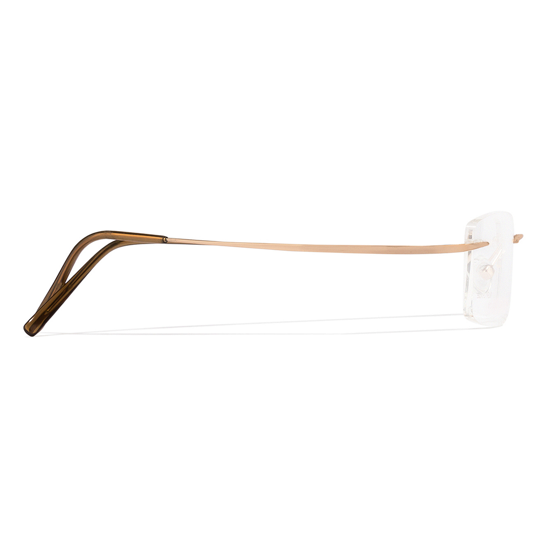 Vincent Chase Online Gold Rimless Rectangle right side