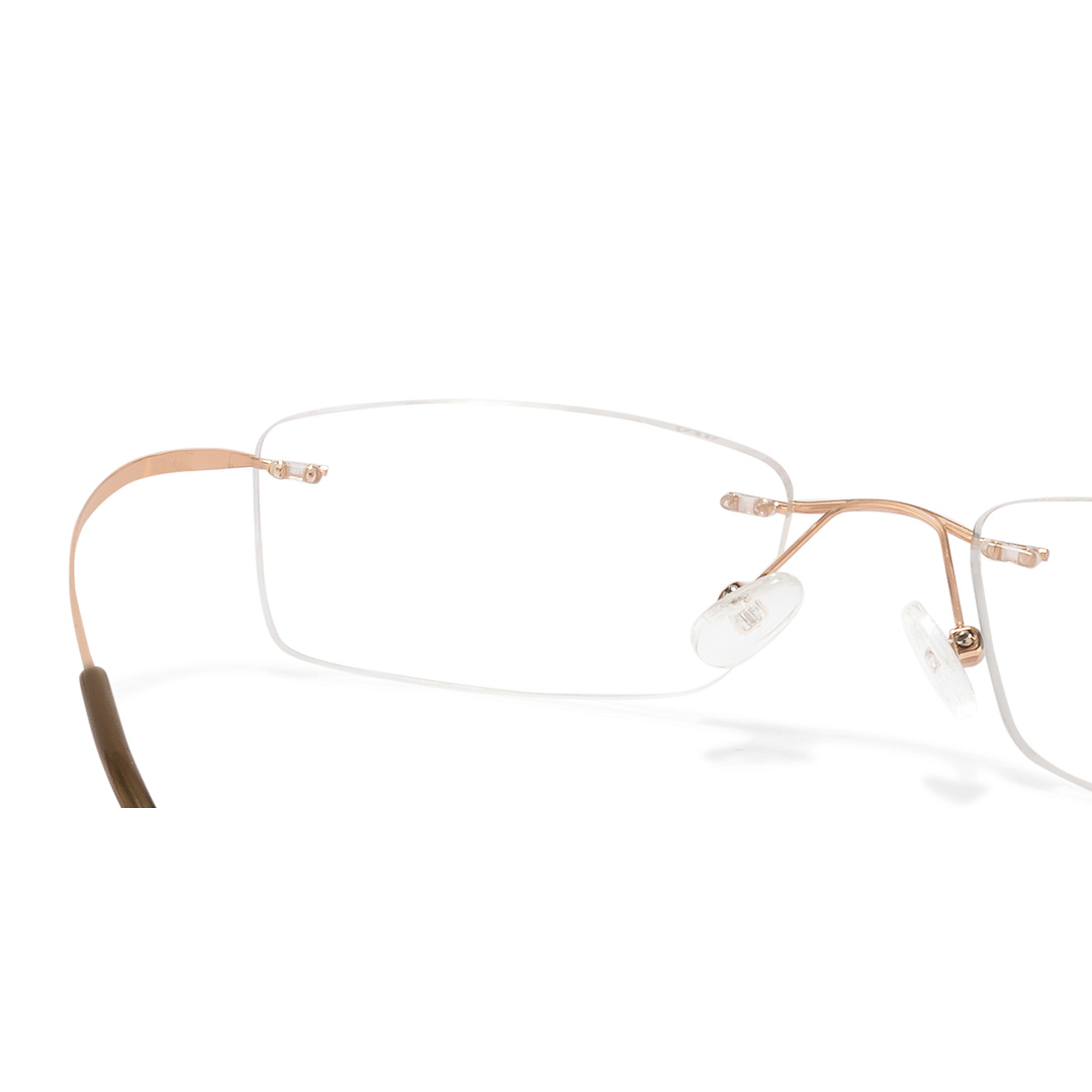 Vincent Chase Online Gold Rimless Rectangle left side