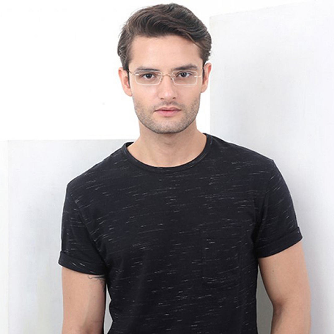 Vincent Chase Online Gold Rimless Rectangle left side