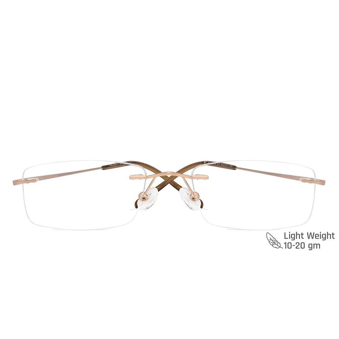 Vincent Chase Online Gold Rimless Rectangle right side