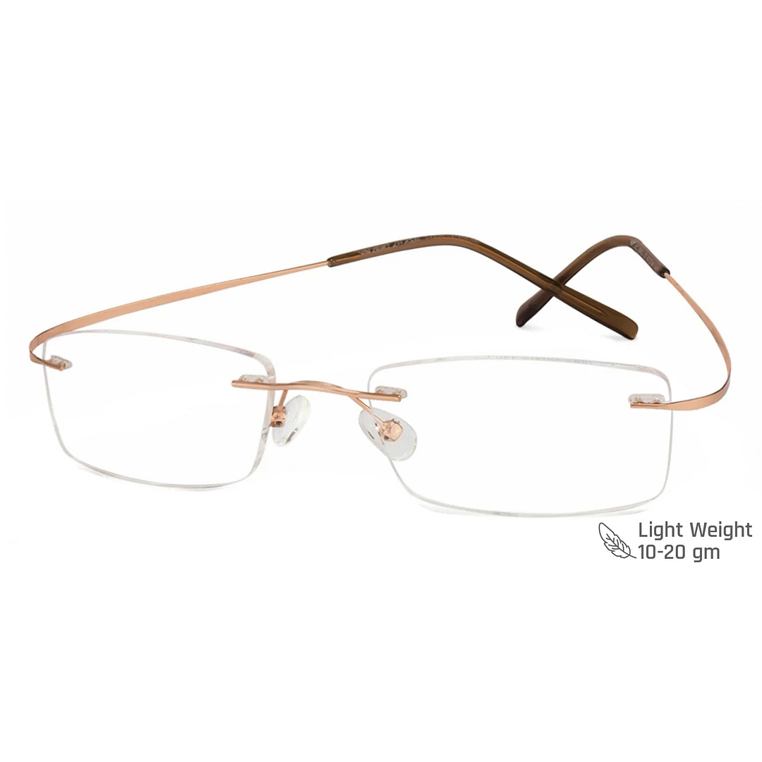 Vincent Chase Online Gold Rimless Rectangle right side