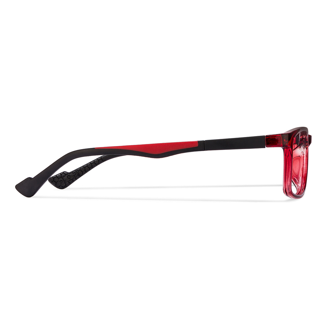 Lenskart Air Online Red Transparent Full Rim Rectangle left side