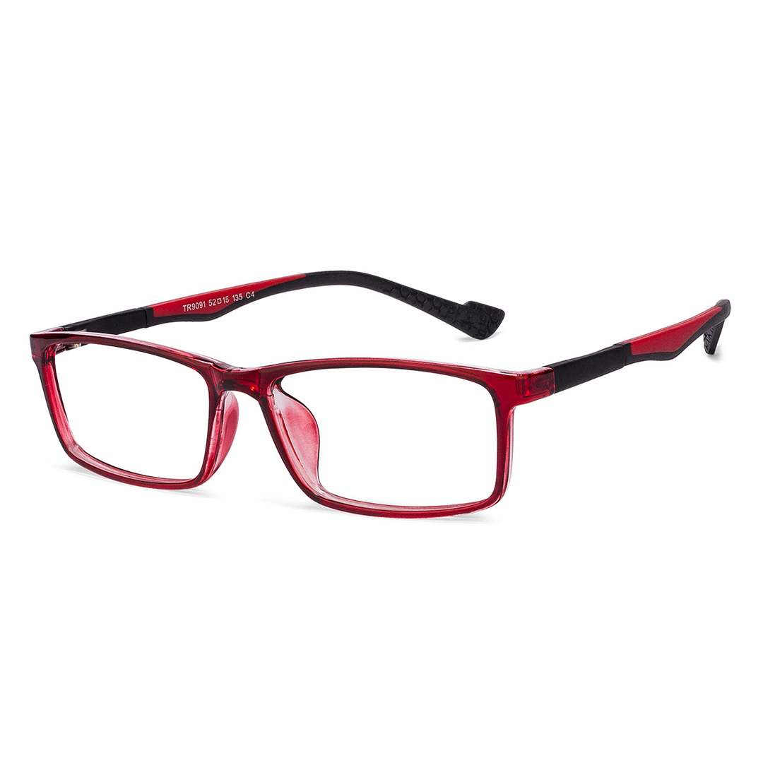 Lenskart Air Online Red Transparent Full Rim Rectangle right side
