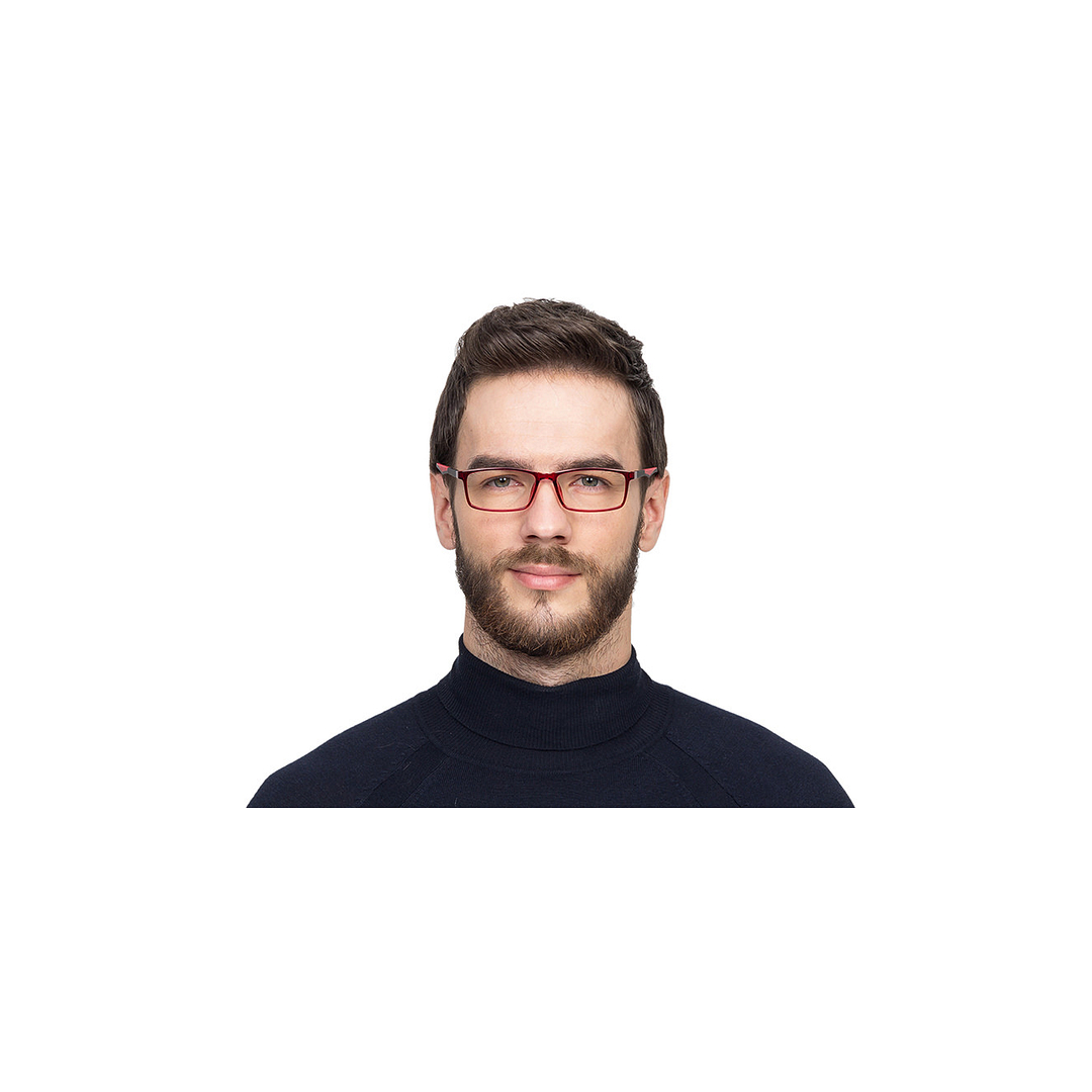 Lenskart Air Online Red Transparent Full Rim Rectangle right side