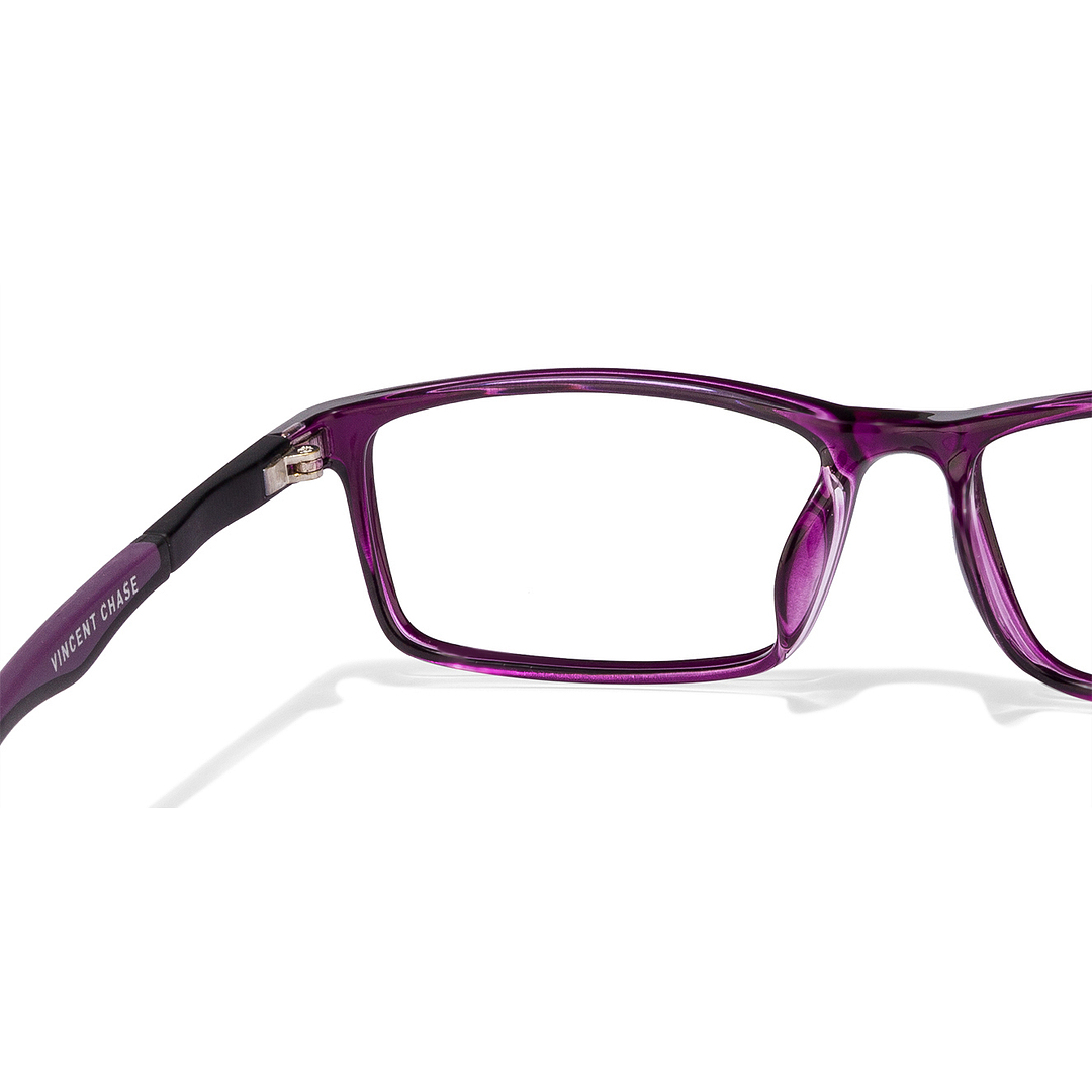 Lenskart Air Online Purple Transparent Full Rim Rectangle left side