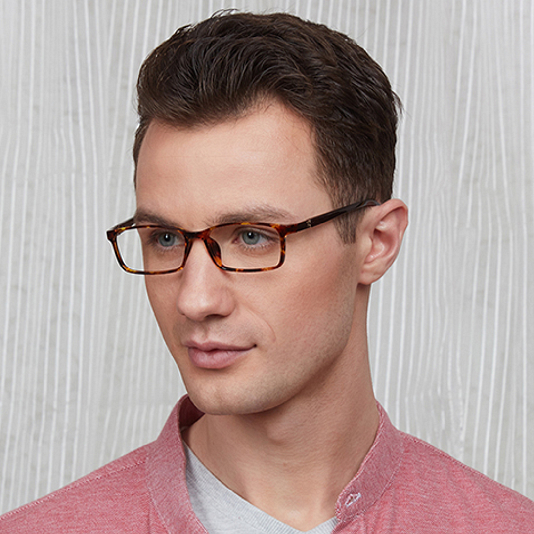 Lenskart Air Online Brown Transparent Full Rim Rectangle left side