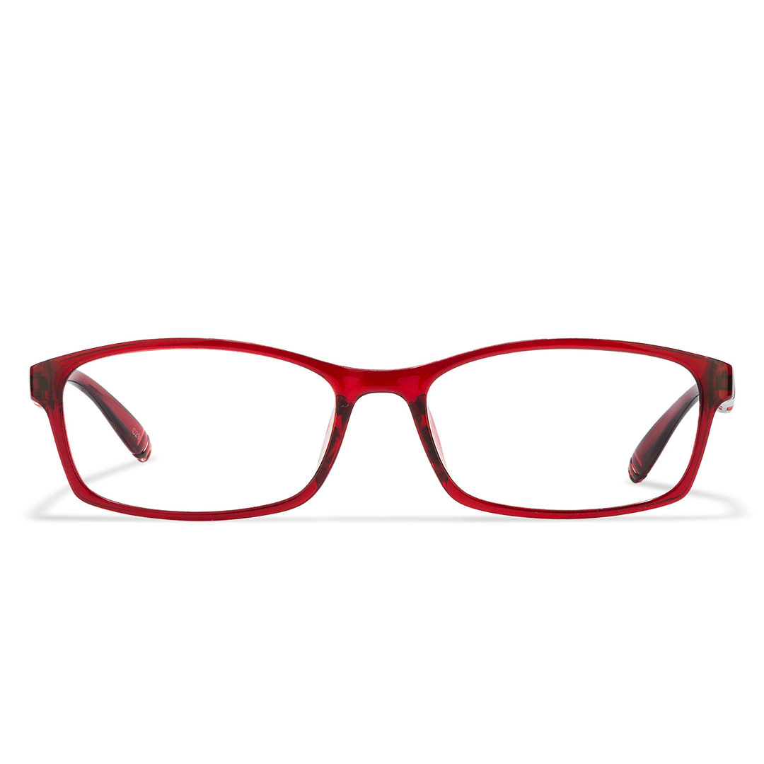 Lenskart Lenskart TOI Special: Maroon Transparent Full Rim Rectangle Lenskart TOI Special OTHERS TR-9112-C29 left side