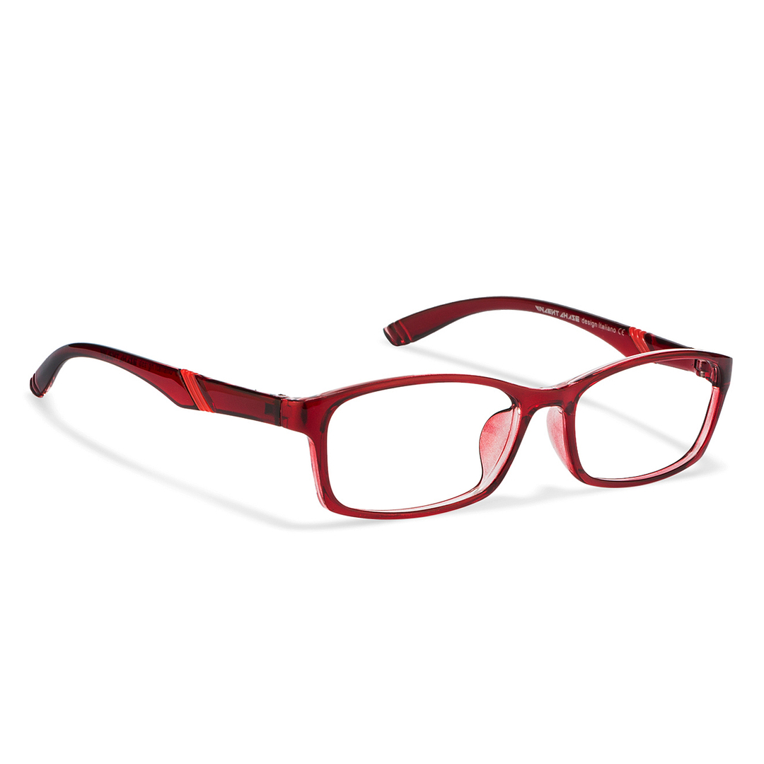 Lenskart Lenskart TOI Special: Maroon Transparent Full Rim Rectangle Lenskart TOI Special OTHERS TR-9112-C29 left side