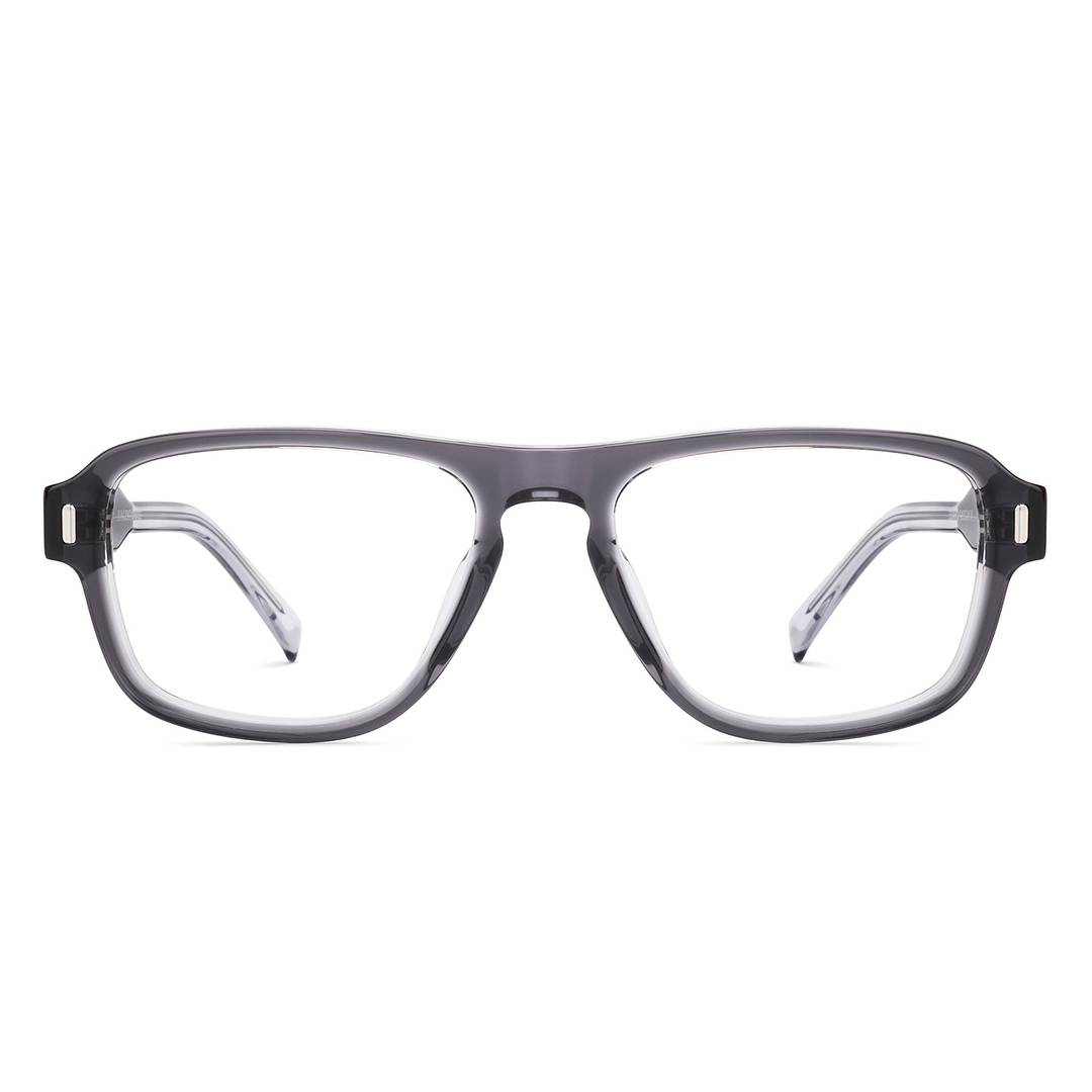Vincent Chase Gray Transparent Full Rim Geometric right side