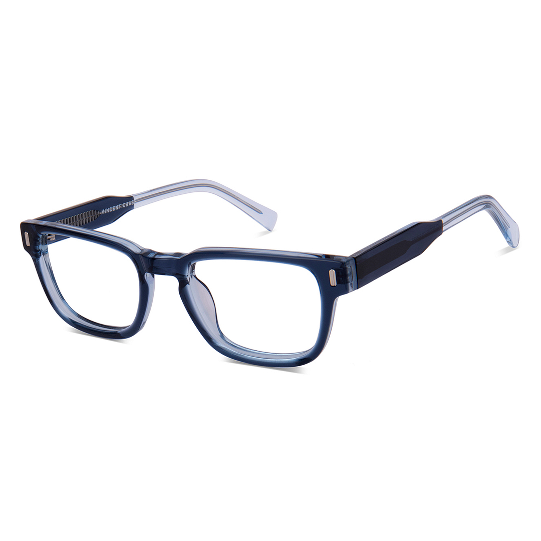 Vincent Chase Sky Blue Full Rim Rectangle left side
