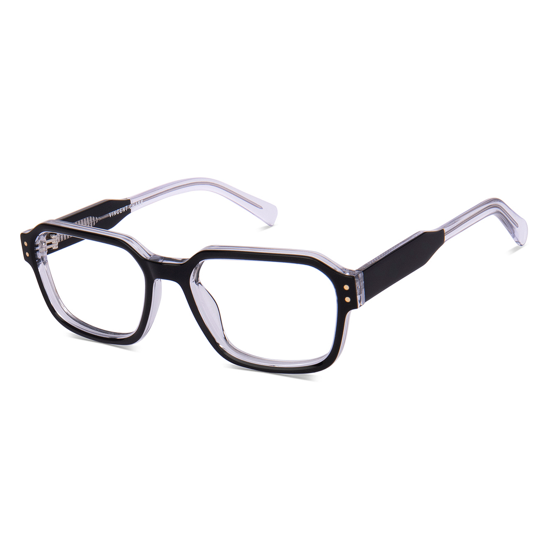 Vincent Chase Black Full Rim Rectangle left side