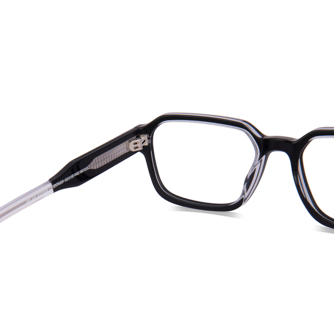 Vincent Chase Black Full Rim Rectangle left side