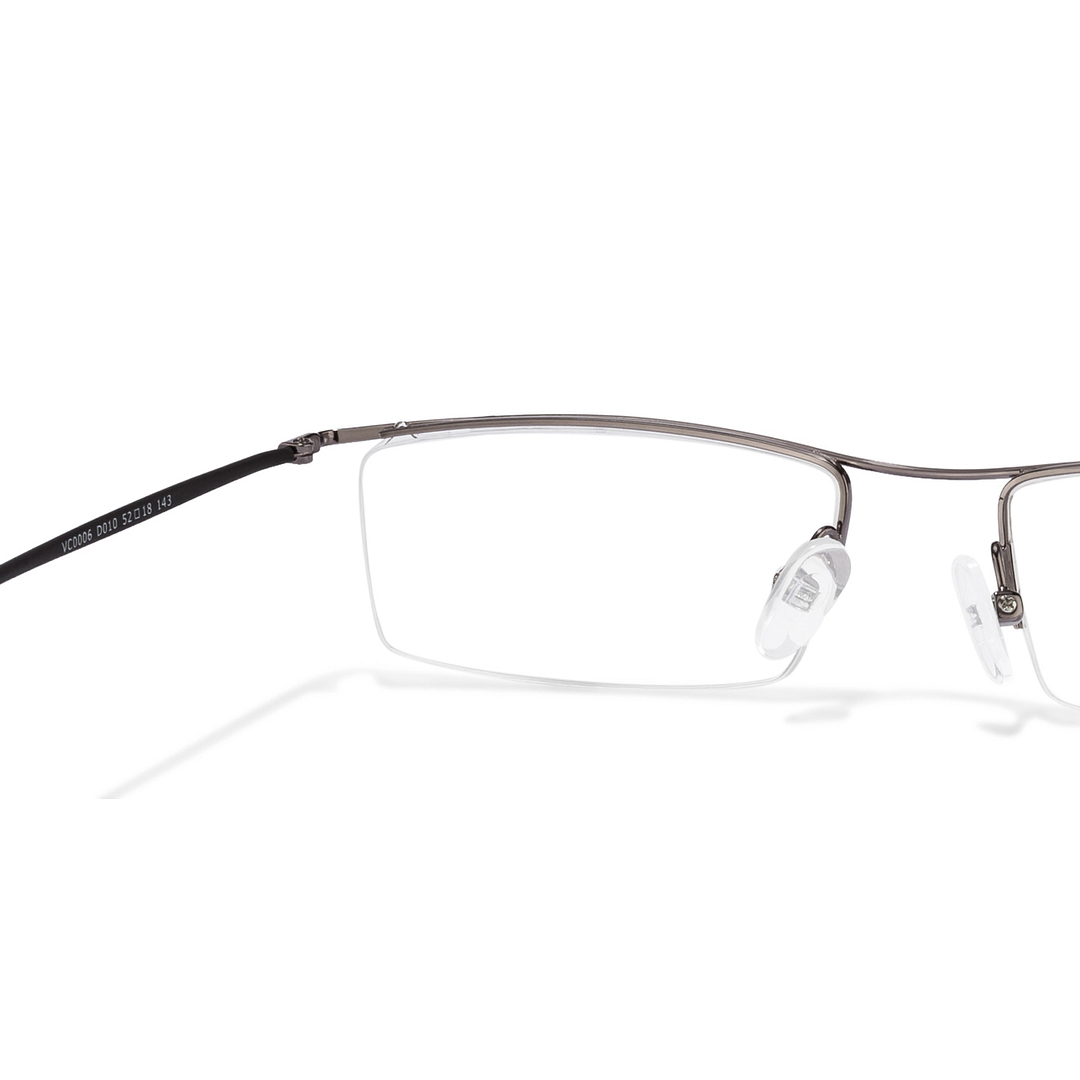 Lenskart Air Online Mid Gunmetal Half Rim Rectangle left side