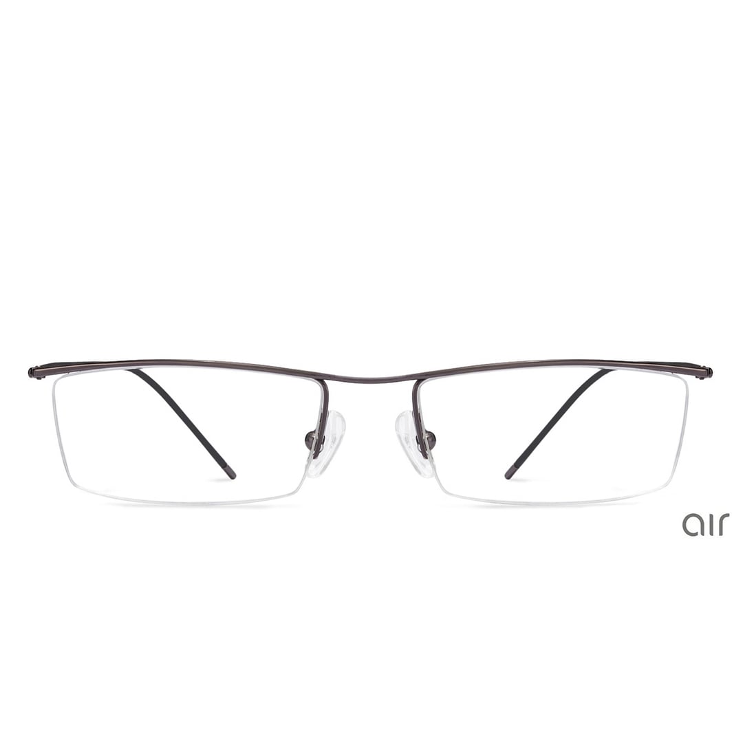 Lenskart Air Online Mid Gunmetal Half Rim Rectangle left side