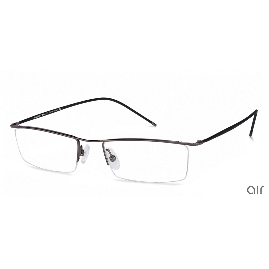 Lenskart Air Online Mid Gunmetal Half Rim Rectangle left side