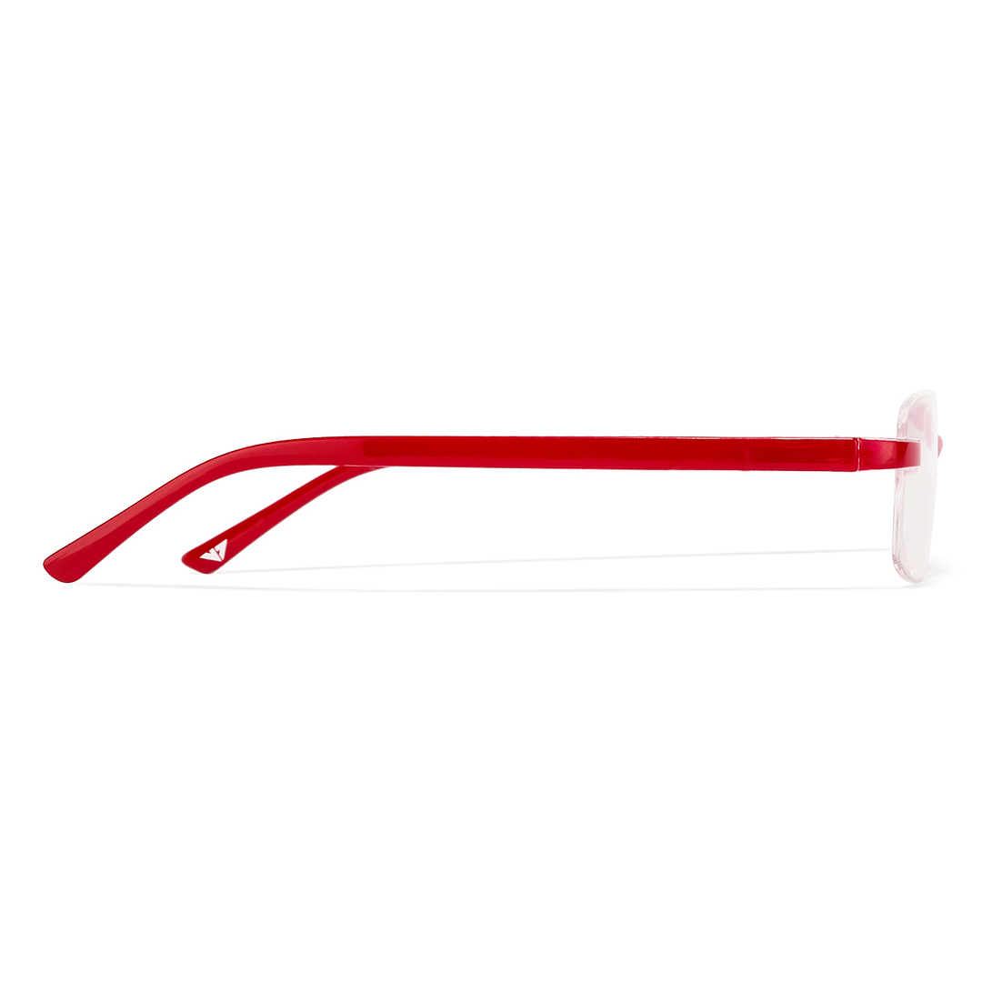 Lenskart READERS Red Red Rimless Rectangle Lenskart READERS VC 0047 Only for 2 Prefitted Powers right side
