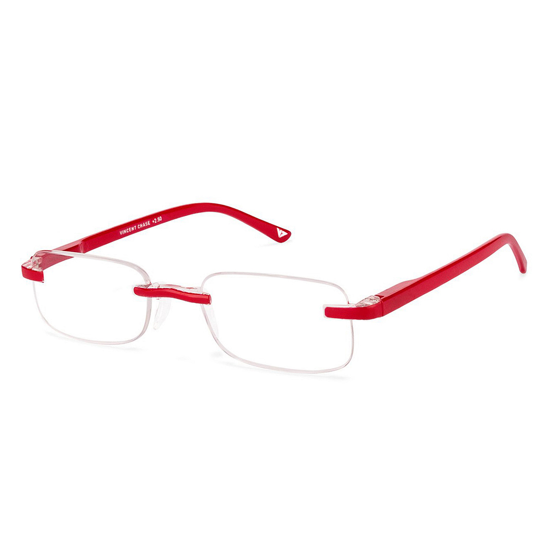 Lenskart READERS Red Red Rimless Rectangle Lenskart Readers VC 0047 Only For 2 5 Prefitted Powers left side