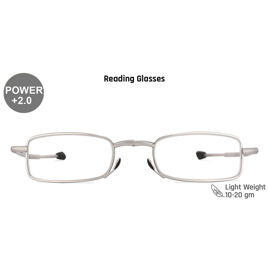 Lenskart READERS Silver Silver Full Rim Rectangle Lenskart READERS VC 0048 Only for 2 Prefitted Powers left side