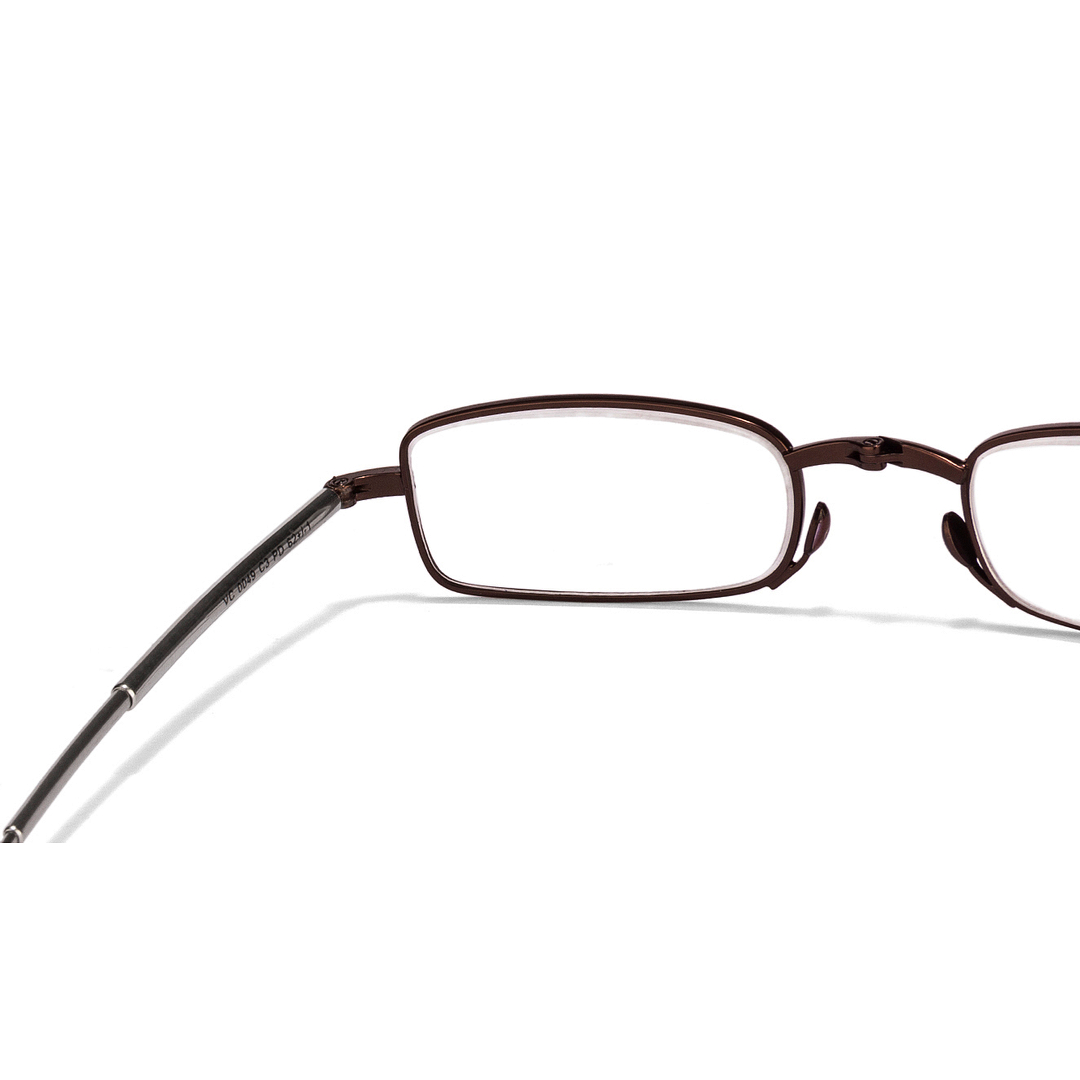 Lenskart READERS Brown Silver Full Rim Rectangle Lenskart READERS VC 0049 Only for 2 Prefitted Powers left side