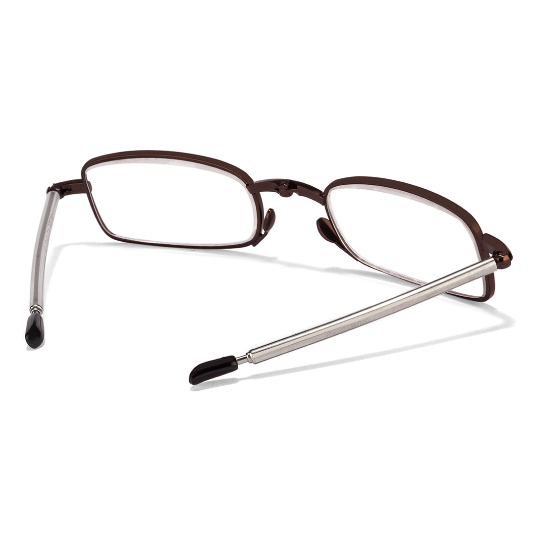 Lenskart READERS Brown Silver Full Rim Rectangle Lenskart READERS VC 0049 Only for 2 Prefitted Powers left side