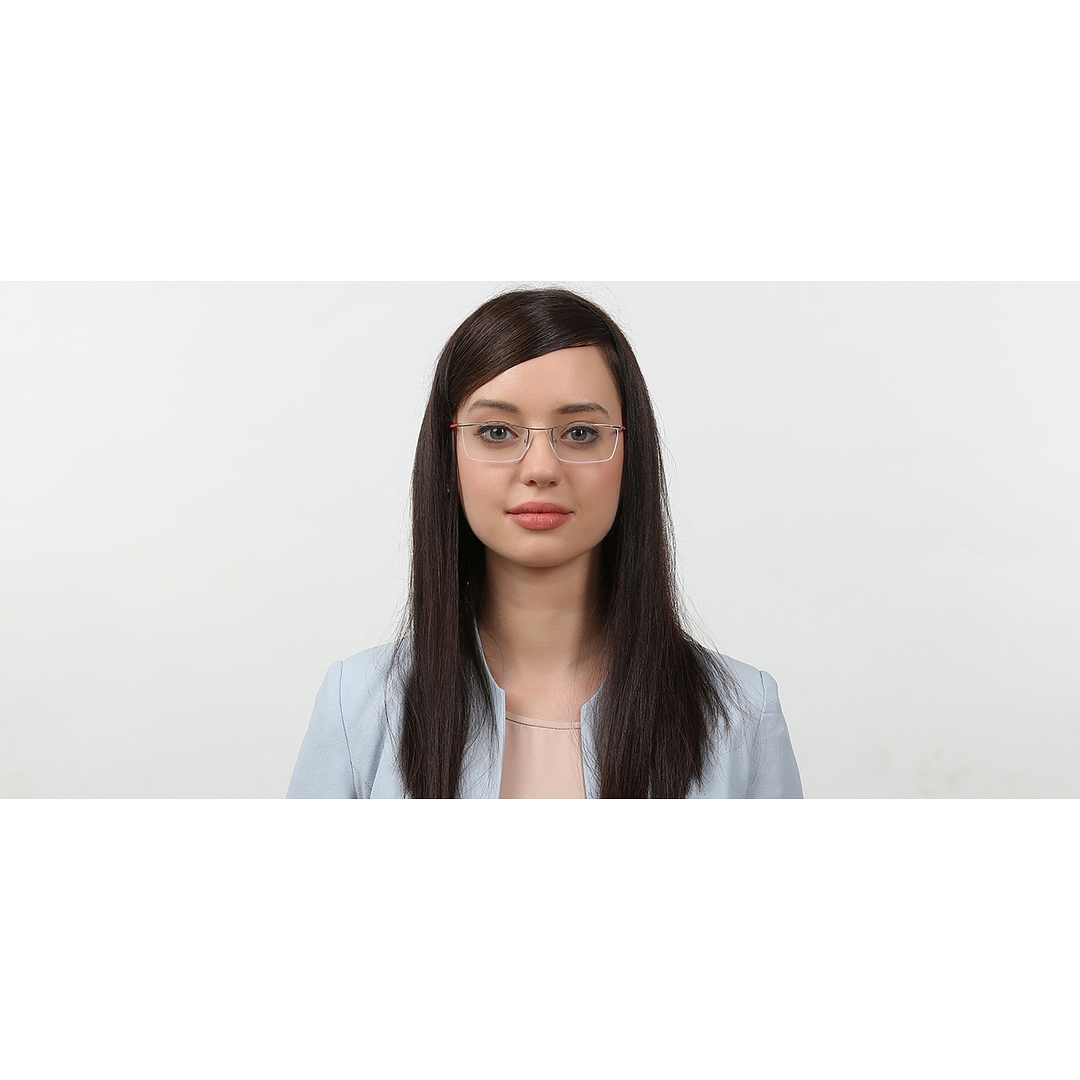 Lenskart Air Online Red Half Rim Rectangle left side