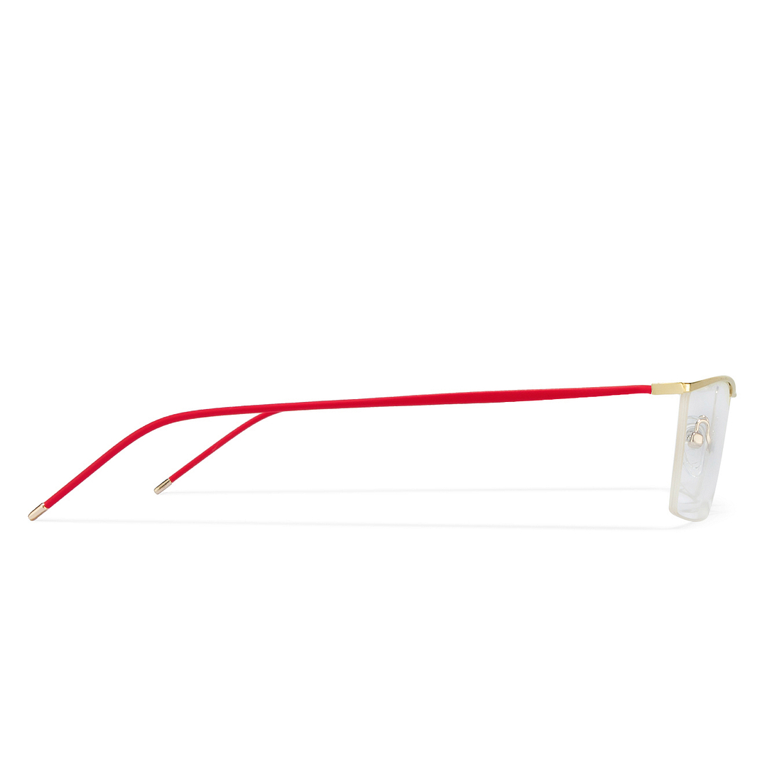 Lenskart Air Online Red Half Rim Rectangle left side