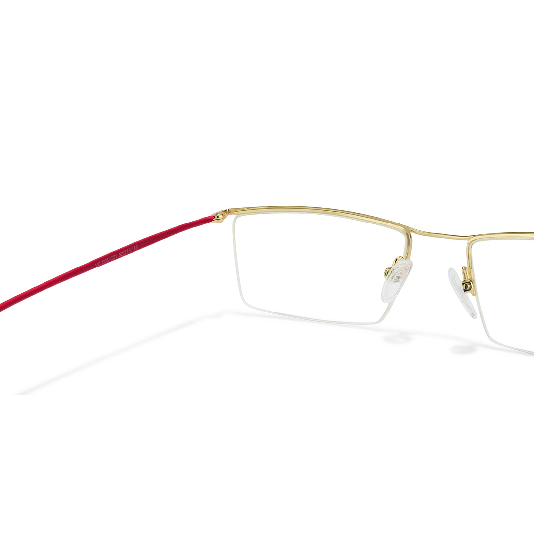 Lenskart Air Online Red Half Rim Rectangle right side