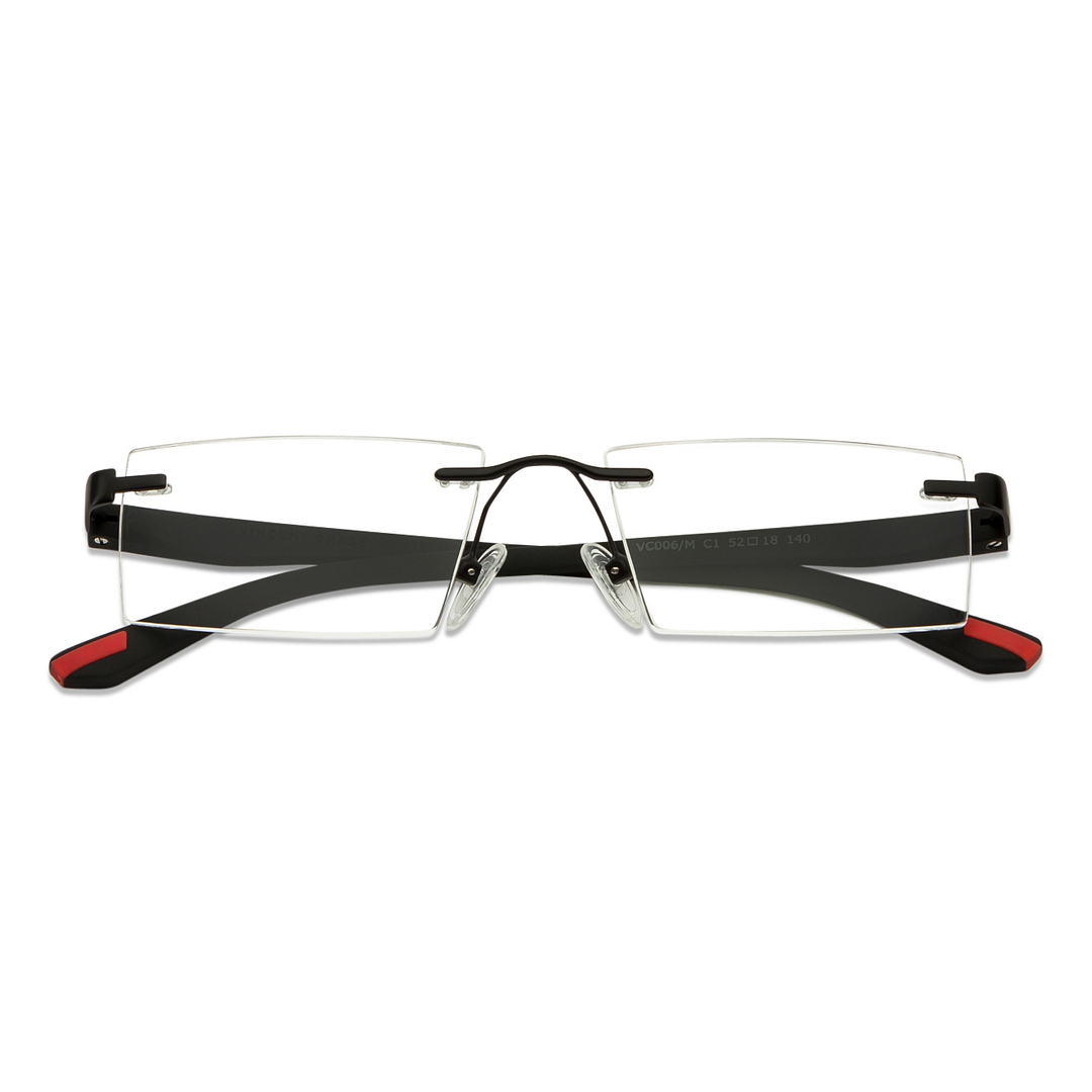 Lenskart Air Online Black Rimless Rectangle left side