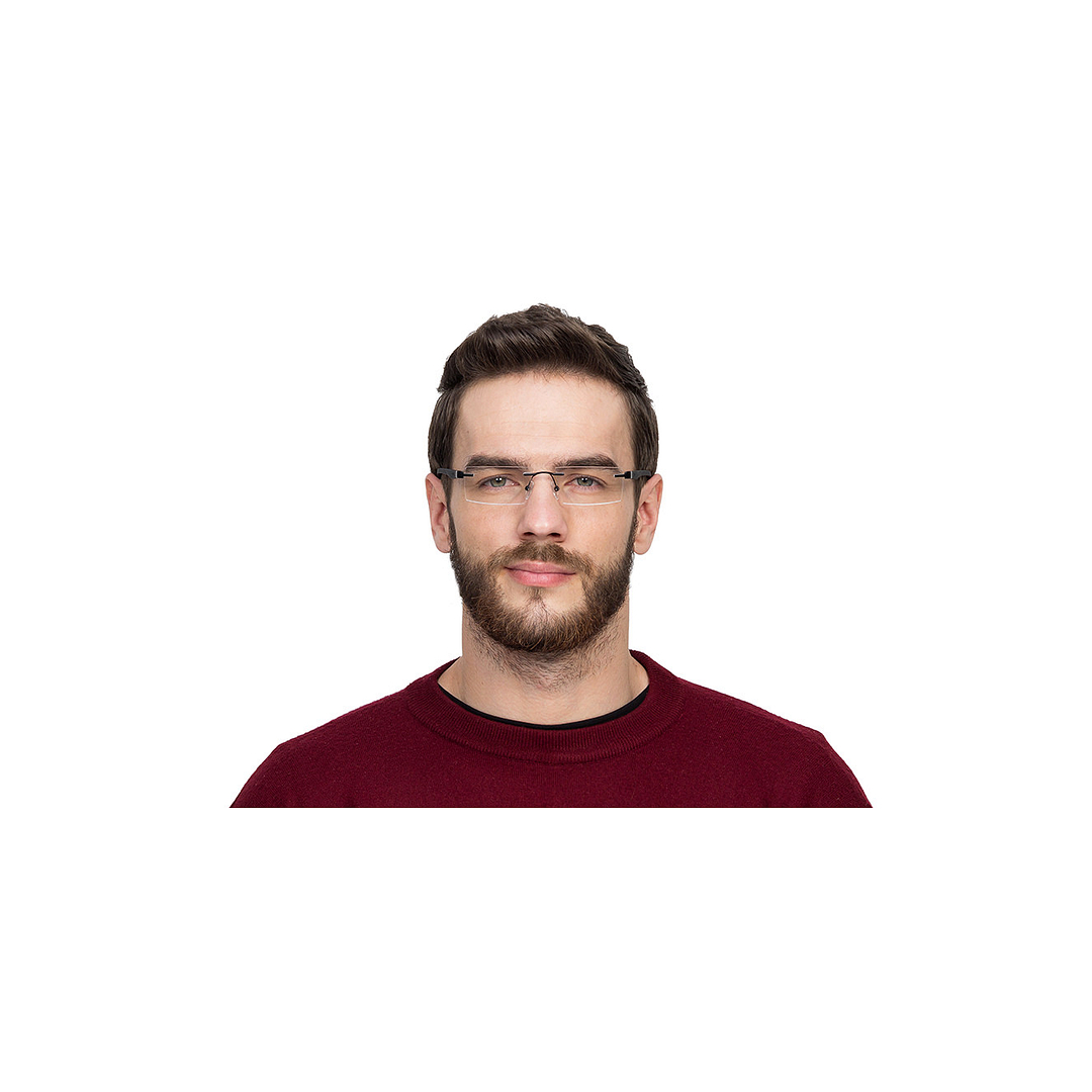 Lenskart Air Online Black Rimless Rectangle right side