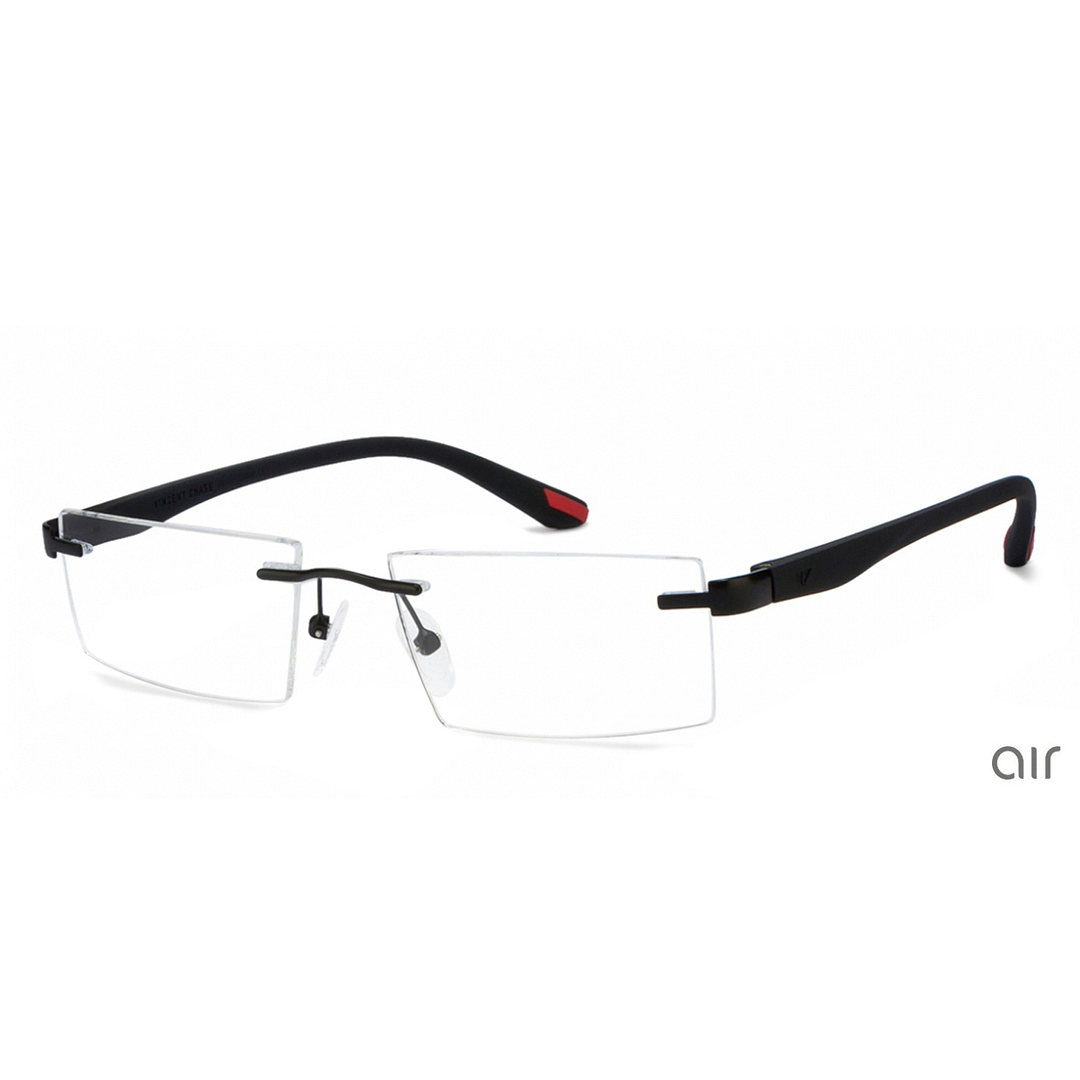 Lenskart Air Online Black Rimless Rectangle left side