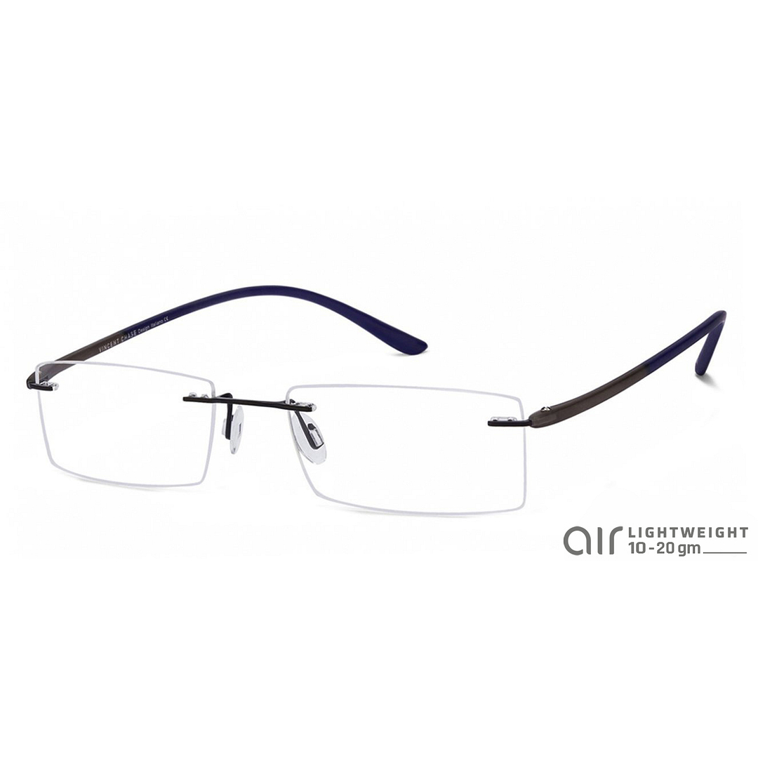 Lenskart Air Online Sky Blue Rimless Rectangle right side