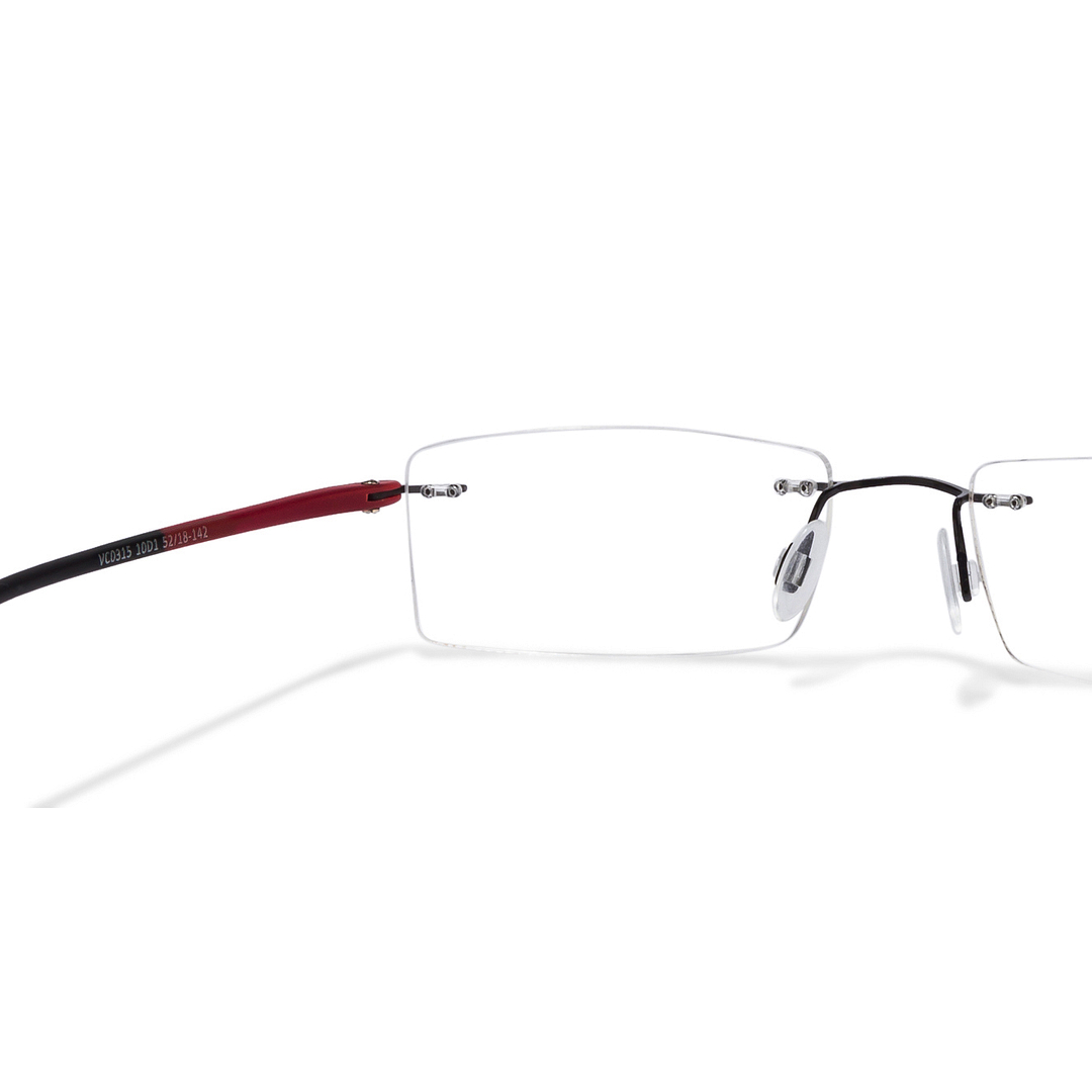 Lenskart Air Online Black Rimless Rectangle left side