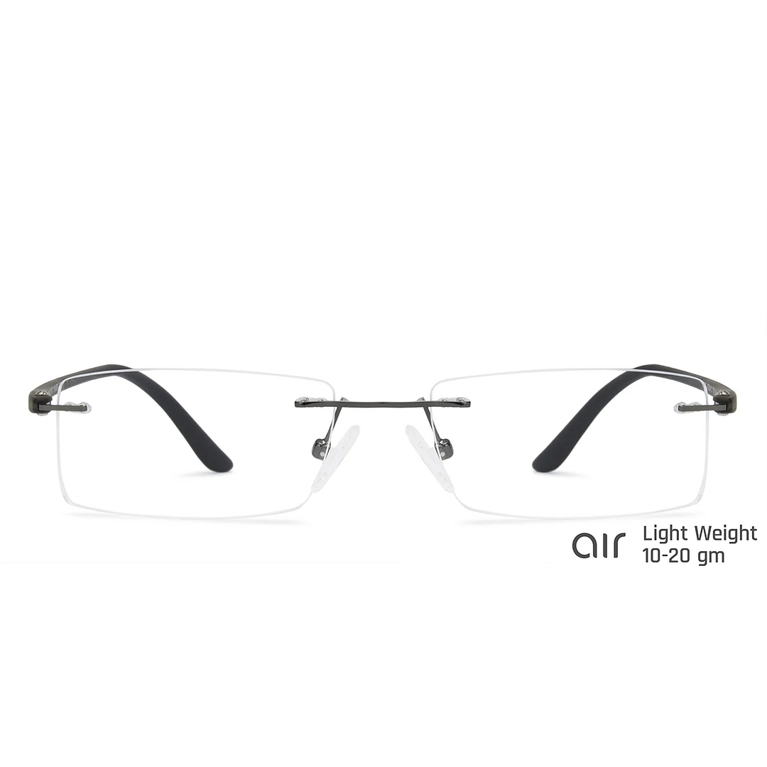 Lenskart Air Online Black Rimless Rectangle left side