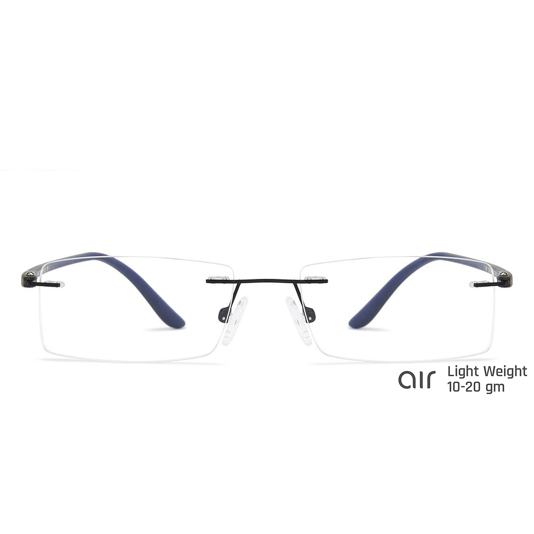 Lenskart Air Online Black Rimless Rectangle left side