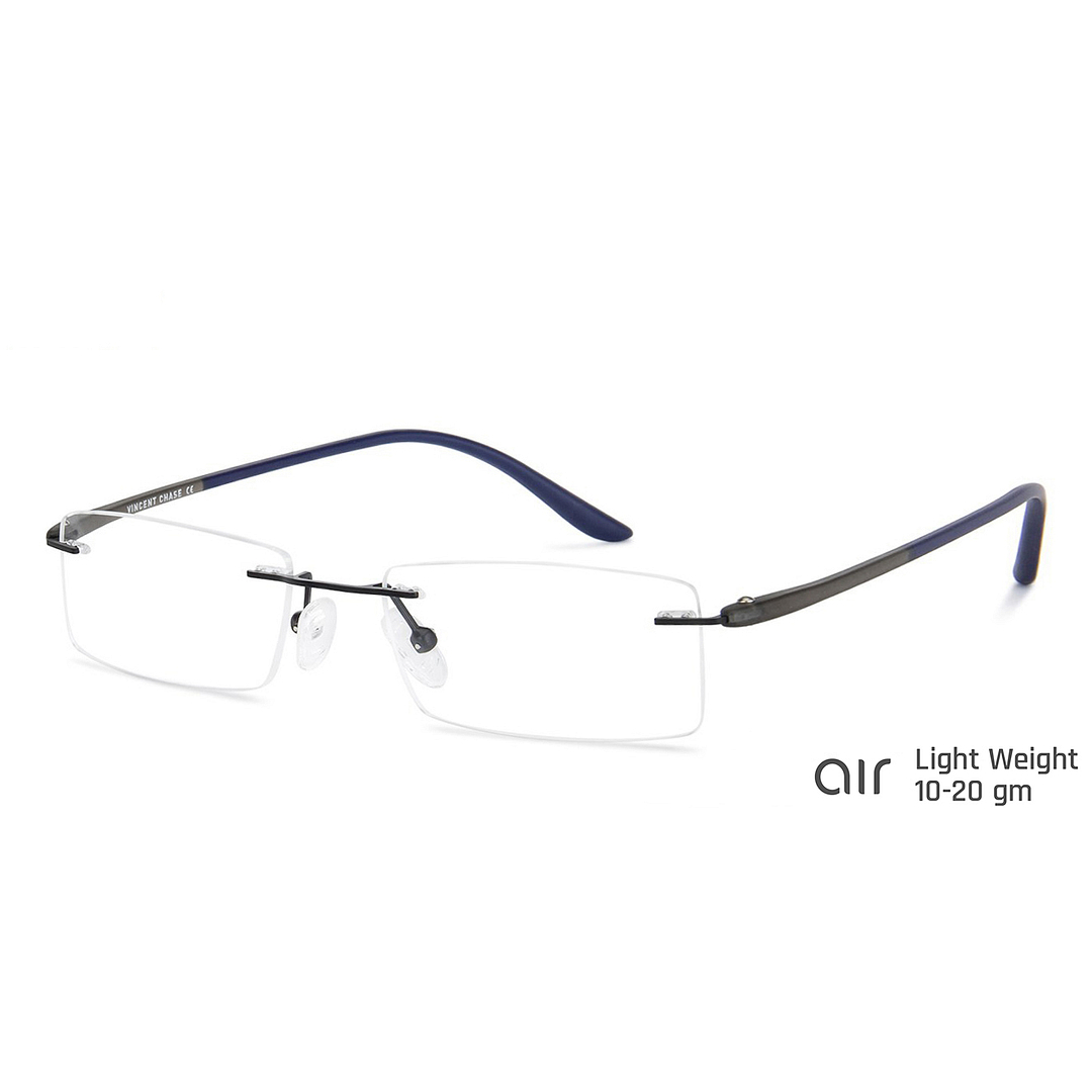 Lenskart Air Online Black Rimless Rectangle right side